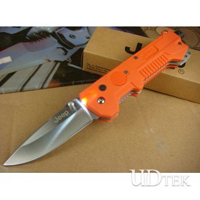 Orange Version Jeep 357A Rescue Knife with LED flashlight UDTEK00679